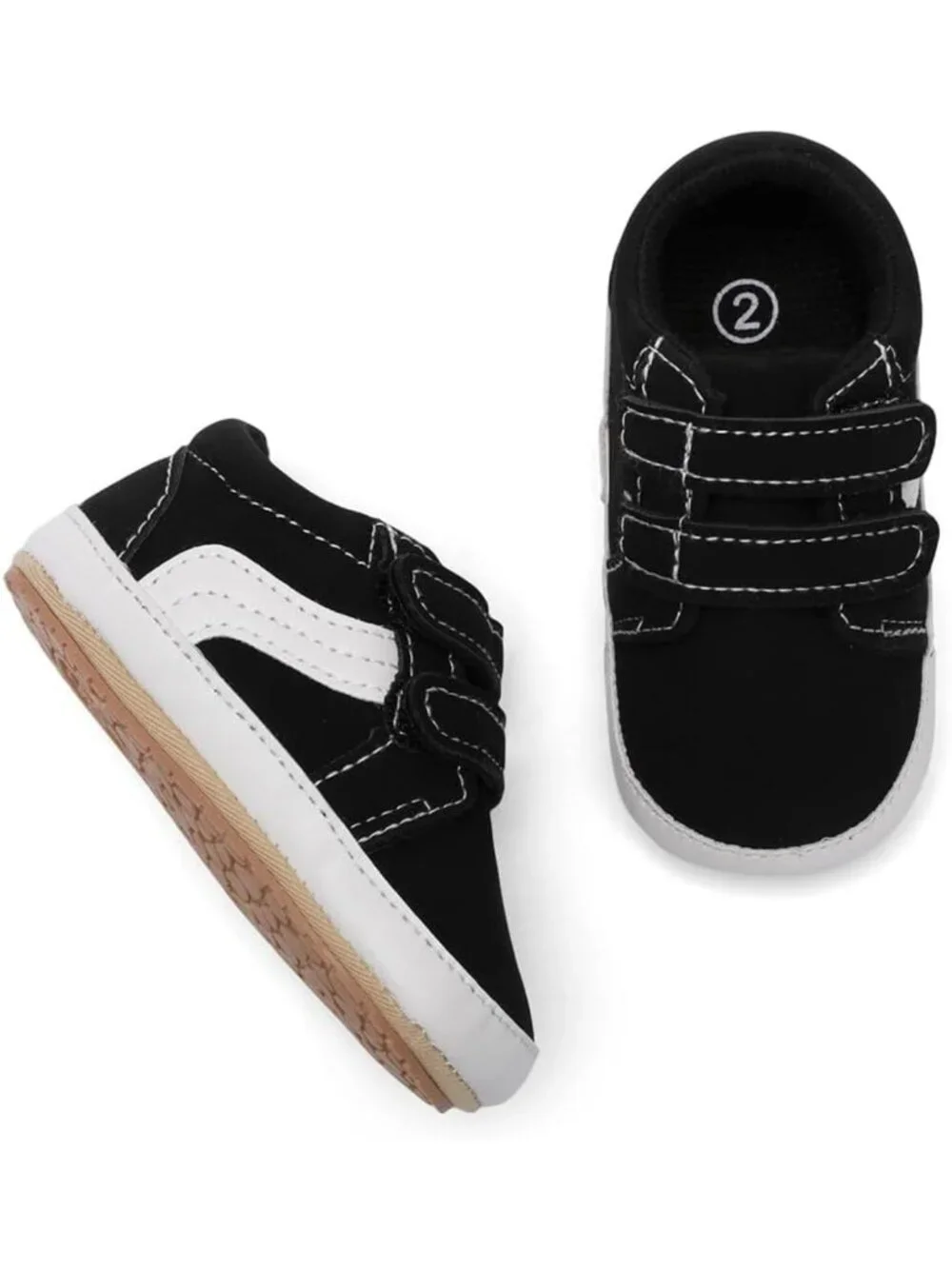 Unisex Baby Canvas First Walkers Shoes - Non-Slip Soft Sole Crib Sneakers